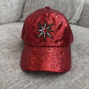 Vegas Golden Knights Red Sequin Cap